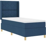 vidaXL Κρεβάτι με ελατήρια με στρώμα Μπλε 80 x 200 cm ύφασμα