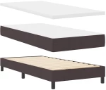 vidaXL Κρεβάτι box spring με στρώμα με στρώμα Σκούρο Καφέ 140 x 200 cm