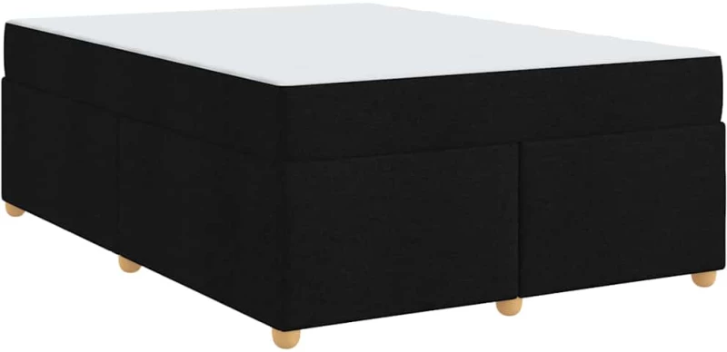 vidaXL Σκελετός Κρεβατιού με στρώμα Μαύρο 160 x 200 cm ύφασμα