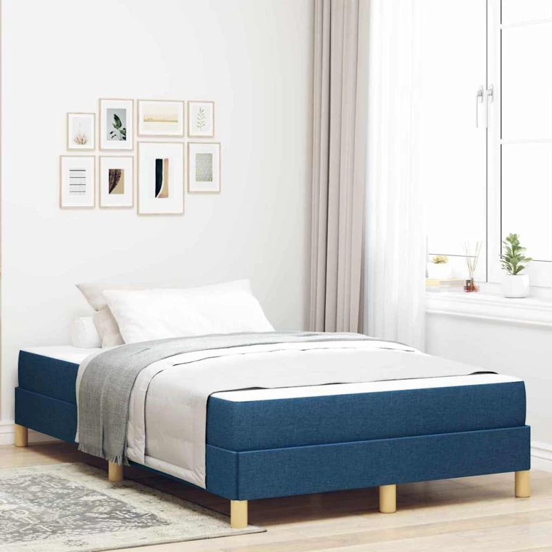 vidaXL Κρεβάτι με ελατήρια Μπλε και Καφέ 120 x 190 cm