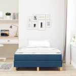 vidaXL Κρεβάτι με ελατήρια Μπλε και Καφέ 120 x 190 cm
