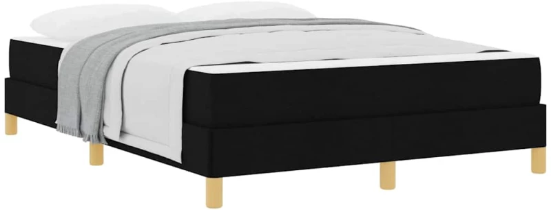 vidaXL Κρεβάτι με ελατήρια Μαύρο και Καφέ 140 x 190 cm