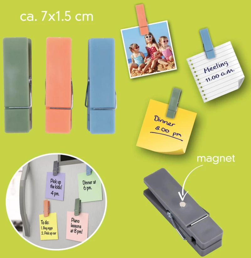 Μαγνητάκια Σημειώσεων Πολύχρωμα 7x1.5cm 4Τμχ