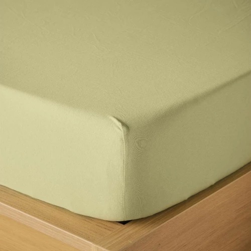 Σεντόνι Suave 02 Με Λάστιχο Olive Kentia Διπλό 140x235cm 100% Βαμβάκι