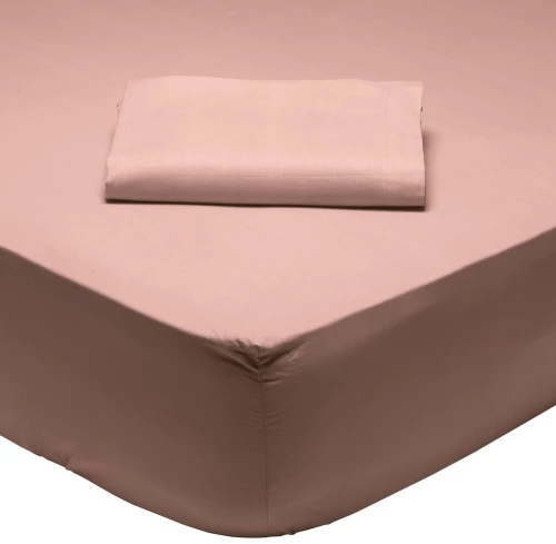 Σεντόνι 1011 Με Λάστιχο Salmon Das Home King Size 180x235cm 100% Βαμβάκι