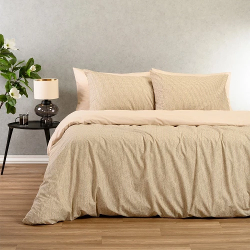 Σεντόνια Davide (Σετ 4τμχ) Beige Melinen Διπλό 205x270cm Βαμβάκι-Πολυέστερ
