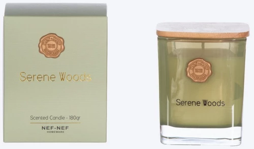 Αρωματικό Κερί Serene Wood 180gr Green Nef-Nef Homeware