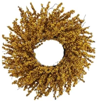 Τεχνητό Στεφάνι Spring 031059 60x60cm Yellow PVC