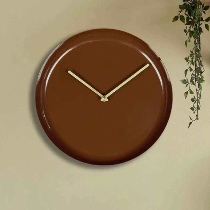 Ρολόι Τοίχου Sivmet 332CDC1101 30x30cm Brown Wallity Αλουμίνιο