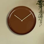 Ρολόι Τοίχου Sivmet 332CDC1101 30x30cm Brown Wallity Αλουμίνιο