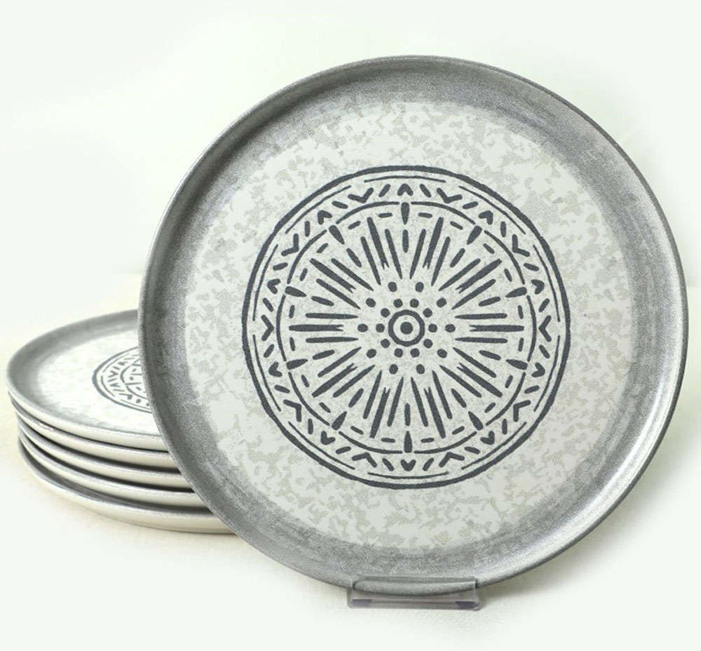 Πιάτο Ρηχό (Σετ 6Τμχ) 275KRM2165 28cm Multi Hermia Κεραμικό