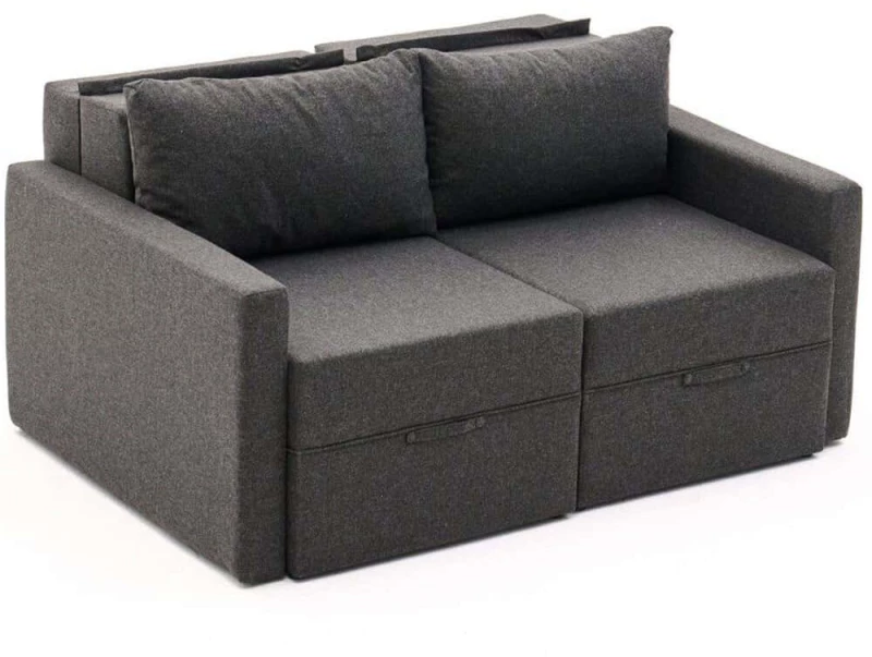 Καναπές - Κρεβάτι Διθέσιος Saros 825BLC5414 155x110x72cm Anthracite