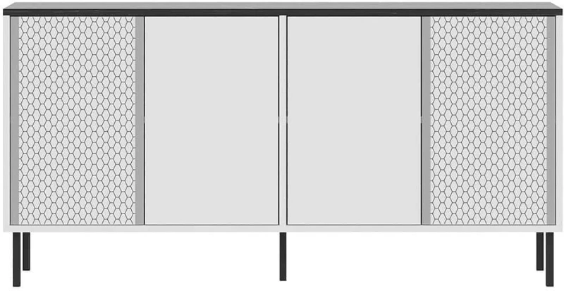Μπουφές Bertilda 327ODS1335 150x36x75cm White Μοριοσανίδα, Μελαμίνη