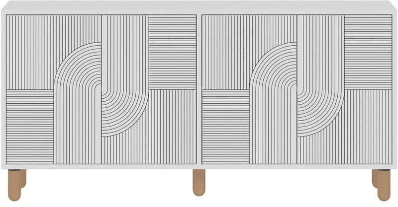 Μπουφές Desso 327ODS1356 150x36x73cm White Μοριοσανίδα, Μελαμίνη