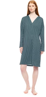 Γυναικείο Νυχτικό Pink Label - V neck - Green Forest Stripes - Regular Fit - Cotton