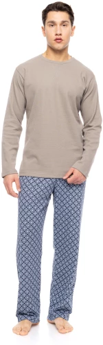 Ανδρική πυτζάμα ULISSE  - OCEAN BLUE Geo Print - Skin - Cotton - Regular Fit