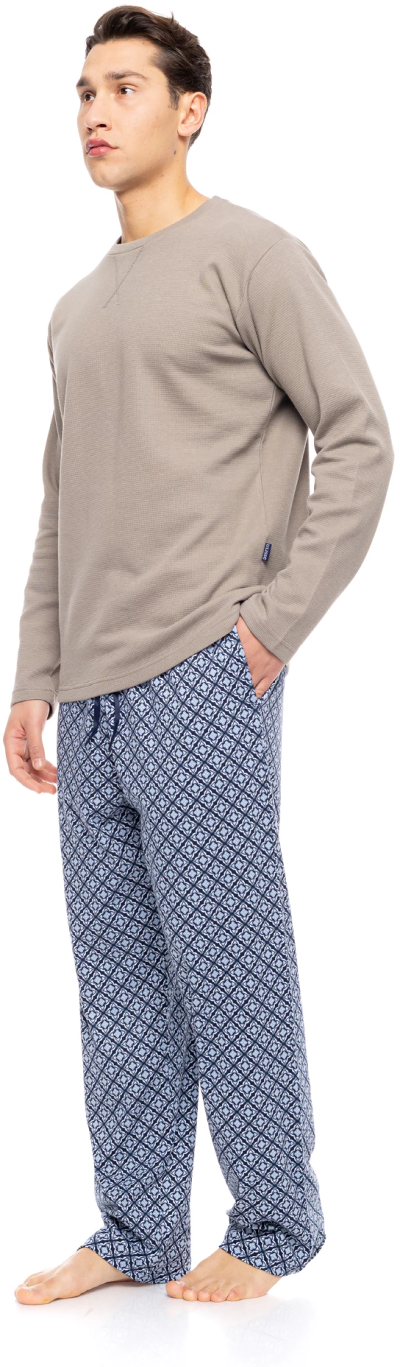 Ανδρική πυτζάμα ULISSE  - OCEAN BLUE Geo Print - Skin - Cotton - Regular Fit