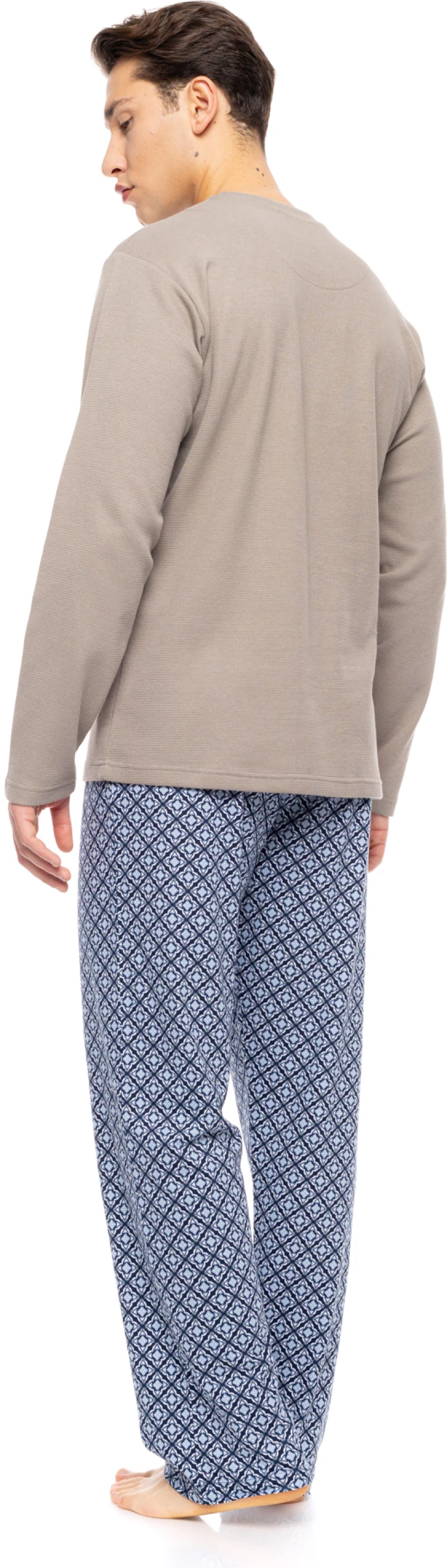 Ανδρική πυτζάμα ULISSE  - OCEAN BLUE Geo Print - Skin - Cotton - Regular Fit