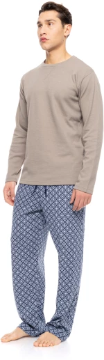 Ανδρική πυτζάμα ULISSE  - OCEAN BLUE Geo Print - Skin - Cotton - Regular Fit