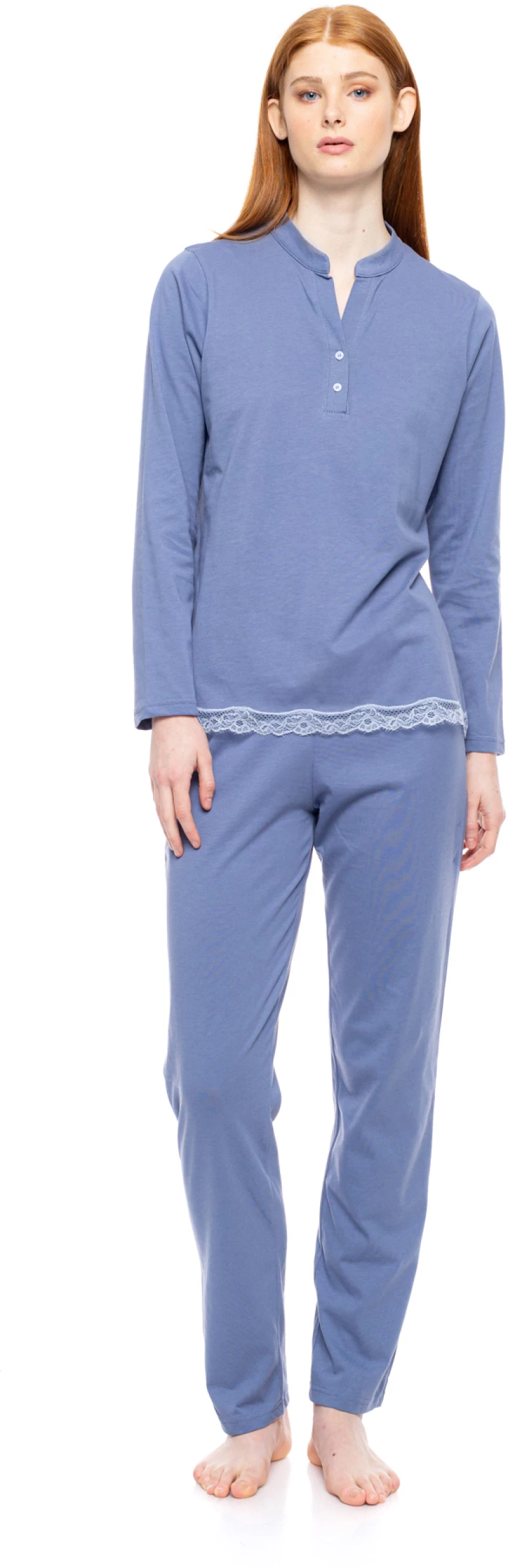 Γυναικεία Πυτζάμα Pink Label - Cosmos Blue - Πατιλέτα - Regular Fit - Cotton