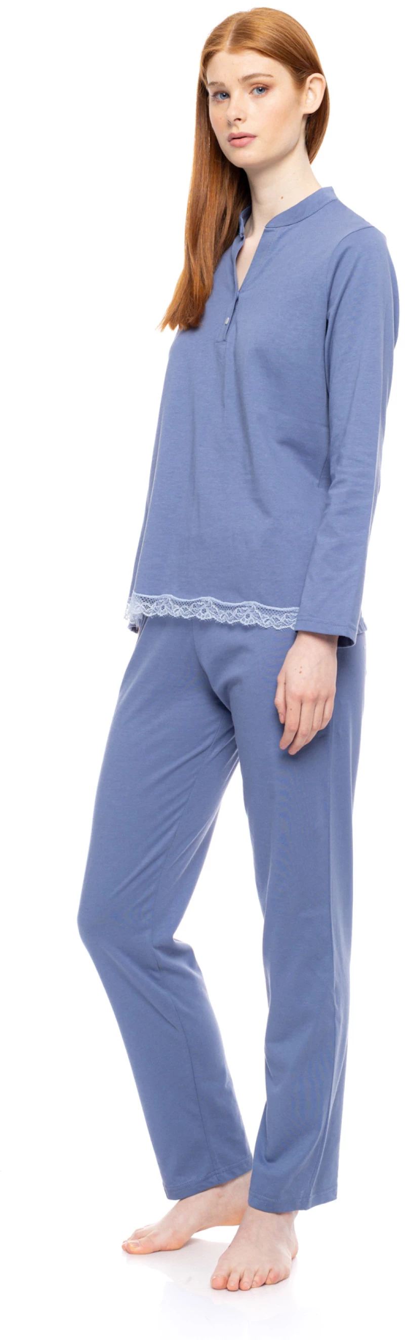 Γυναικεία Πυτζάμα Pink Label - Cosmos Blue - Πατιλέτα - Regular Fit - Cotton