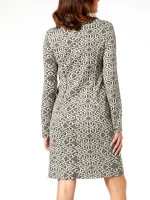ANNA RAXEVSKY Πλεκτό ζακάρ φόρεμα D24207 BLACK