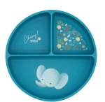 Sassi Πιάτο σιλικόνης LFGB με χωρίσματα 6m+ Chewy The Elephant SI0658