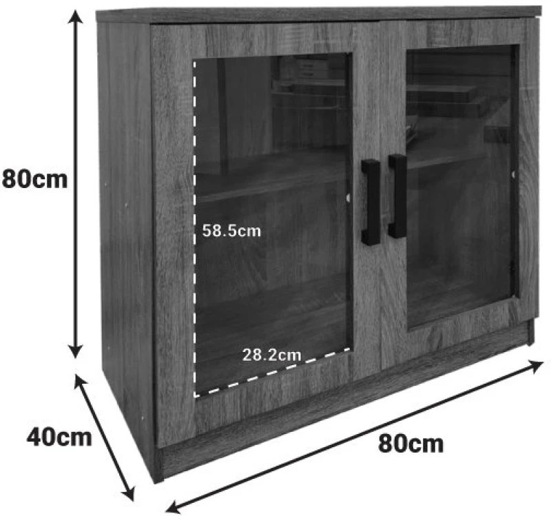 Παπουτσοθήκη-ντουλάπι Sapato pakoworld σε oak απόχρωση 80x40x80εκ