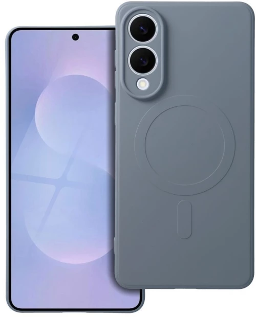 Silicone Mag Cover Case Compatible With Magsafe For Samsung S25 Edge Light Blue