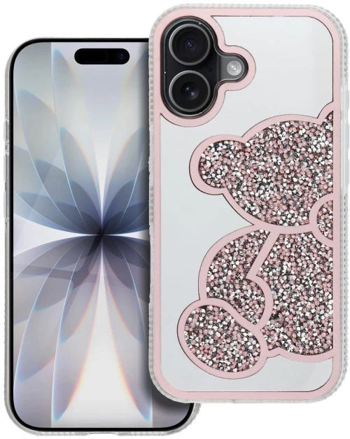 Teddy Bear Case For Iphone 17 Pink