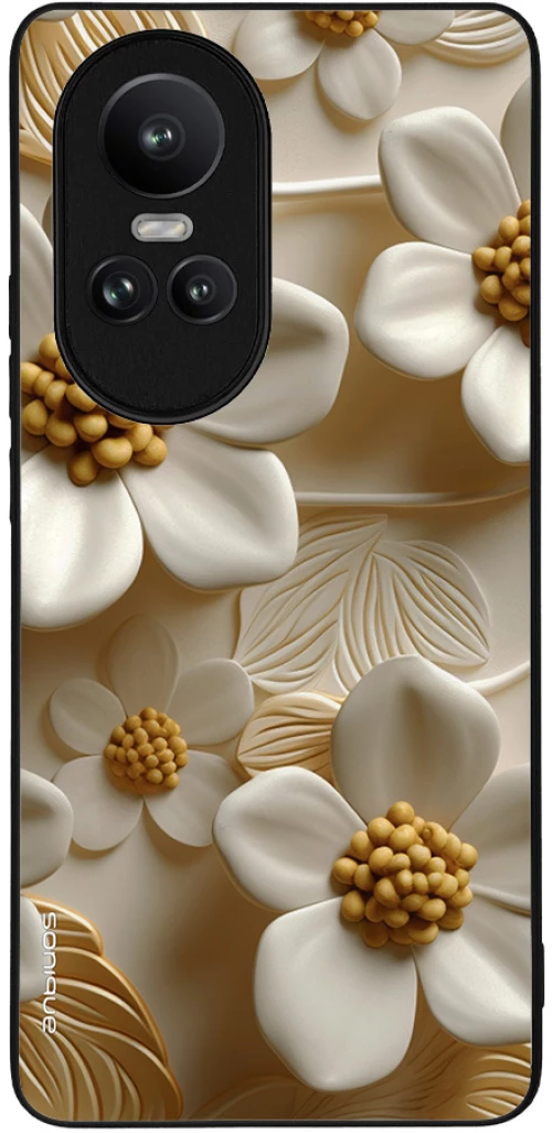 Θήκη Sonique 3D Flower Series για Oppo Reno10 Pro 5G Λευκό