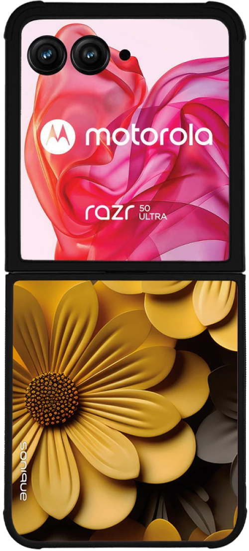 Θήκη Sonique 3D Flower Series για Motorola Motorola Razr 50 Ultra Κίτρινο