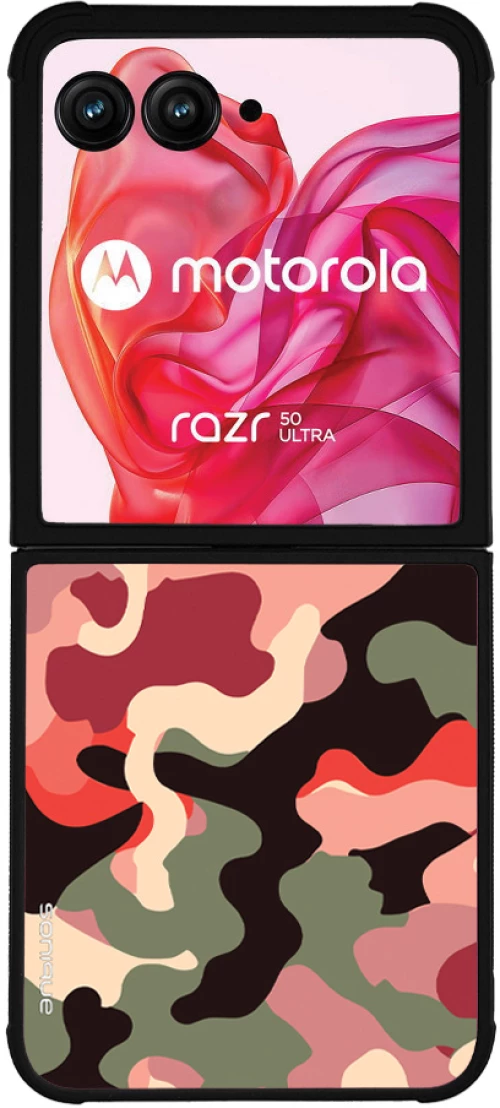 Θήκη Sonique Camouflage Army Series για Motorola Motorola Razr 50 Ultra Κόκκινο
