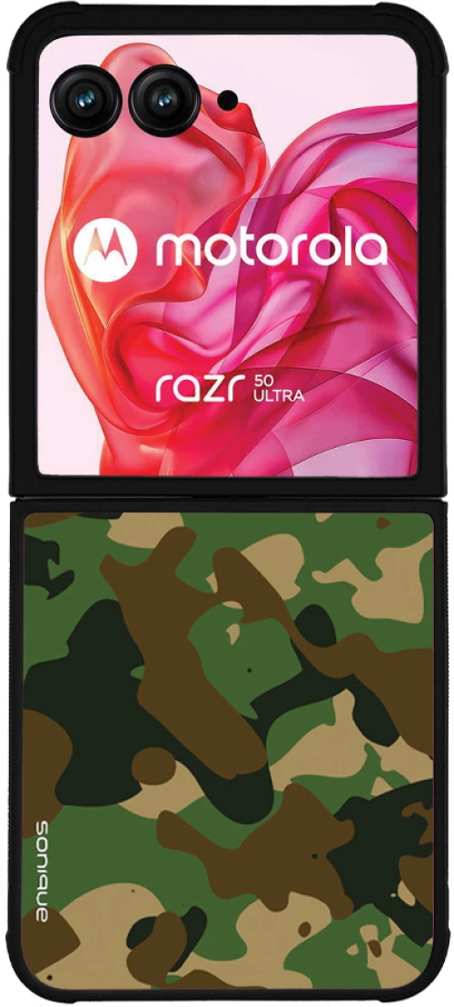 Θήκη Sonique Camouflage Army Series για Motorola Motorola Razr 50 Ultra Πράσινο
