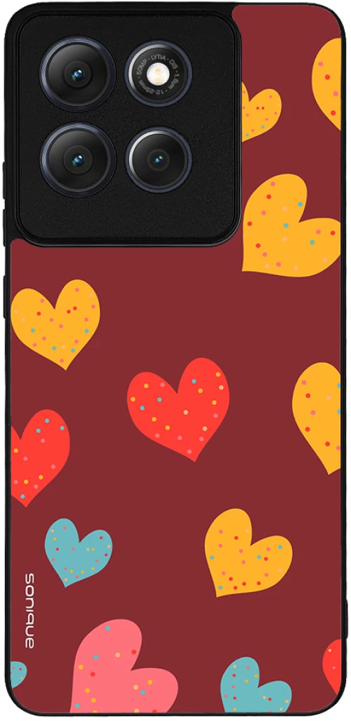 Θήκη Sonique Heart Series για Motorola Moto G86 5G Μπορντώ