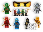 Βρώσιμα σχέδια Ninjago σετ - 8τμχ