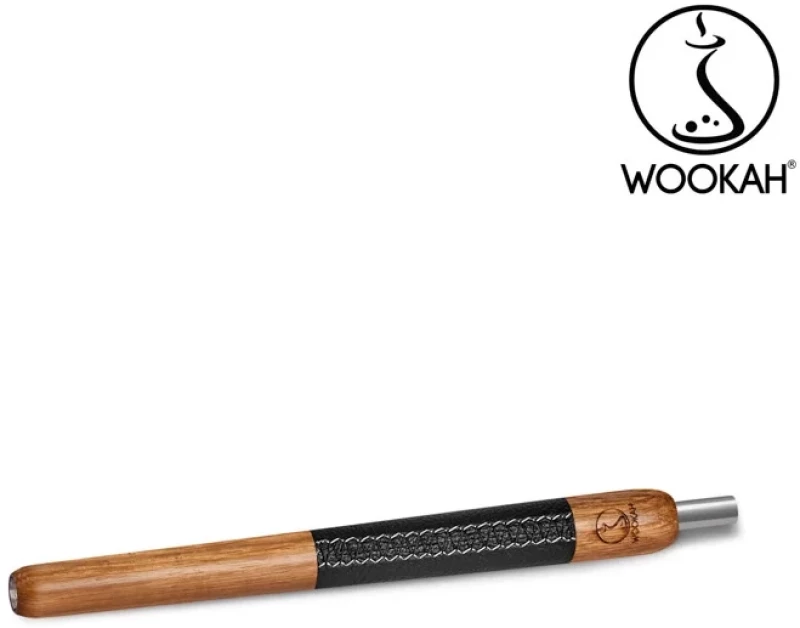 Επιστόμιο Ναργιλέ Wookah Wooden Mouthpiece Black Leather Oak