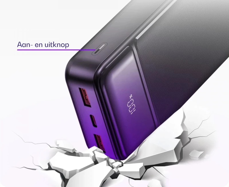 PowerBank Buddi Boost με Ψηφιακή Οθόνη LED με 1 x Type-C / 2 x USB-A 22.5W 20.000mAh - Black (8719246451812)