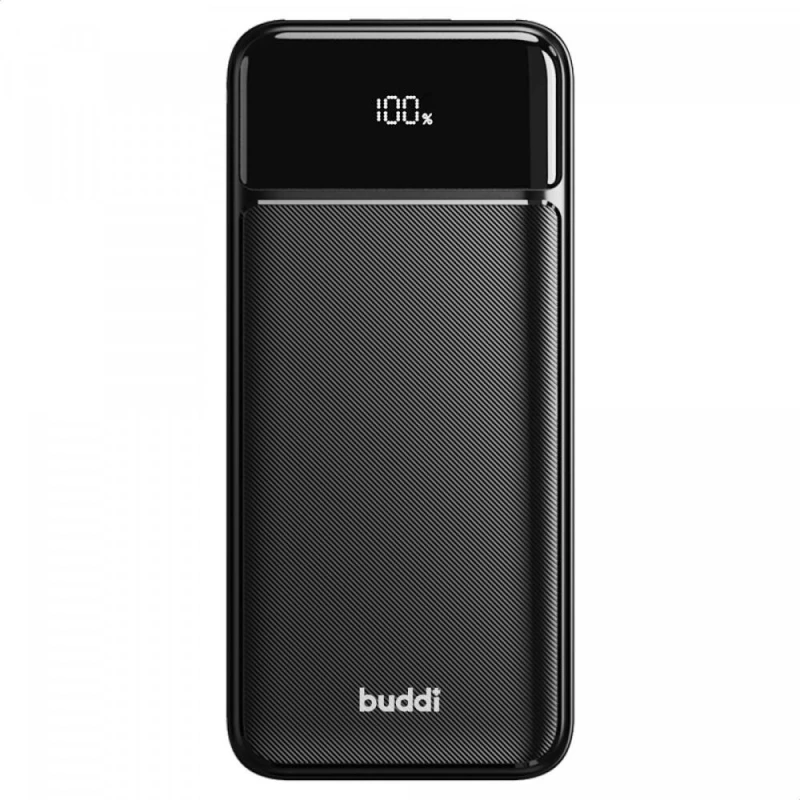 PowerBank Buddi Boost με Ψηφιακή Οθόνη LED με 1 x Type-C / 2 x USB-A 22.5W 20.000mAh - Black (8719246451812)
