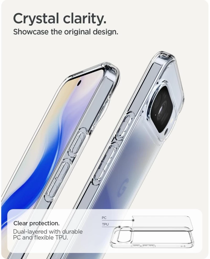 Θήκη Google Pixel 10 / 10 Pro Spigen Ultra Hybrid Διάφανη Σκληρή - Crystal Clear (ACS09715)