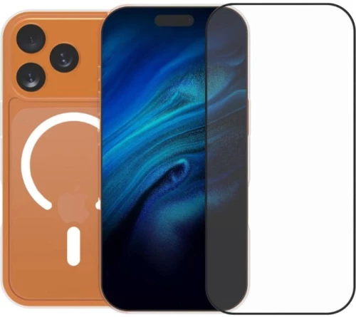 Θήκη & Tempered Glass iPhone 17 Pro Max Vivid Set MagSafe Hybrid Case Σετ Διάφανη Σκληρή με MagSafe & Full Face Αντιχαρακτικό Γυαλί Προστασίας Οθόνης - Transparent / Black (CS-MGS TR 1-2508004)