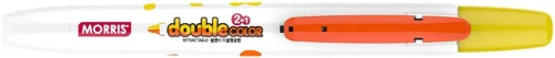MORRIS JUST CLICK DOUBLE COLOR HIGHLIGHTER - ΚΙΤΡΙΝΟ & ΠΟΡΤΟΚΑΛΙ (#MRC-106YO)