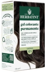 HERBATINT Permanent Haircolour Gel Βαφή Μαλλιών Χωρίς Αμμωνία 4N Καστανό 170ml