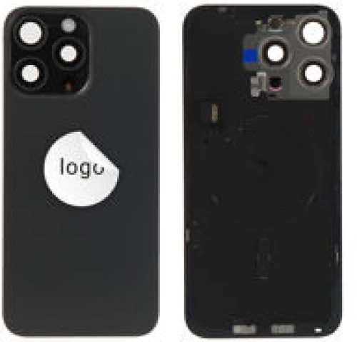 For iPhone/iPad (AP15PM0024BPG-B) Back Glass (Pulled B) - Black, For iPhone 15 Pro Max