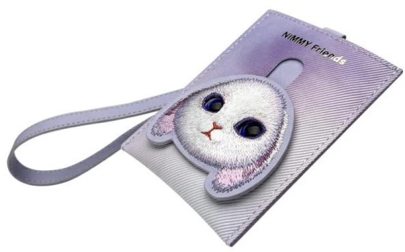 Nimmy Big Eyed Pet 2.0 Rabbit 3-in-1 Phone Bag + Wallet + Tracker Case - Purple