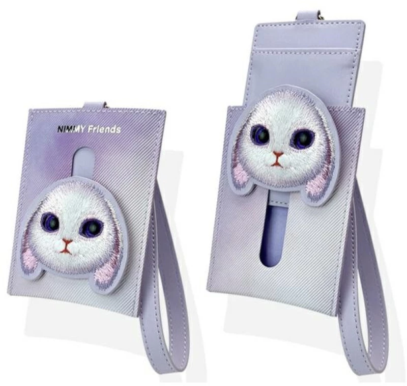 Nimmy Big Eyed Pet 2.0 Rabbit 3-in-1 Phone Bag + Wallet + Tracker Case - Purple
