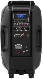 Audibax DENVER 15 Black - Φορητό ηχείο μπαταρίας 15" με 2 ασύρματα μικρόφωνα χειρός