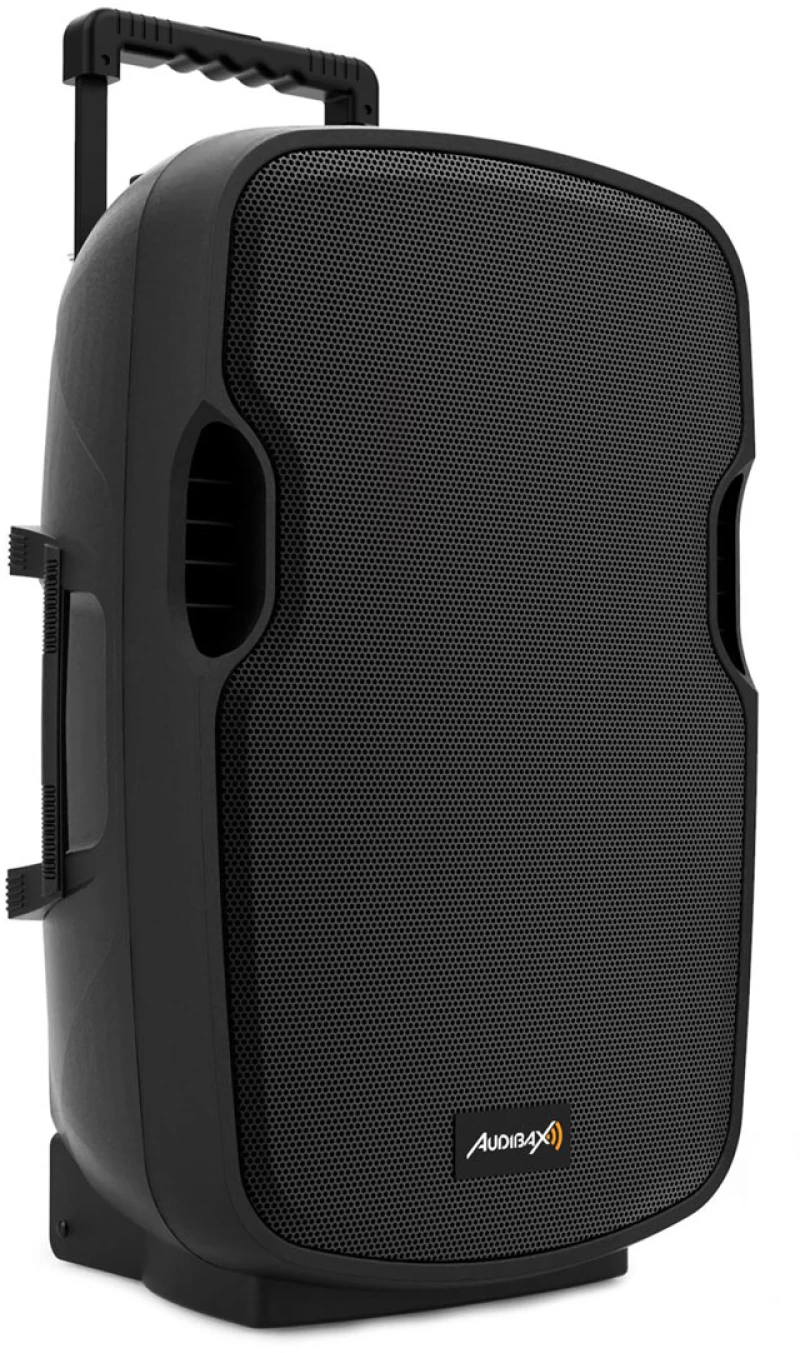 Audibax DENVER 15 Black - Φορητό ηχείο μπαταρίας 15" με 2 ασύρματα μικρόφωνα χειρός