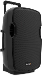 Audibax DENVER 15 Black - Φορητό ηχείο μπαταρίας 15" με 2 ασύρματα μικρόφωνα χειρός