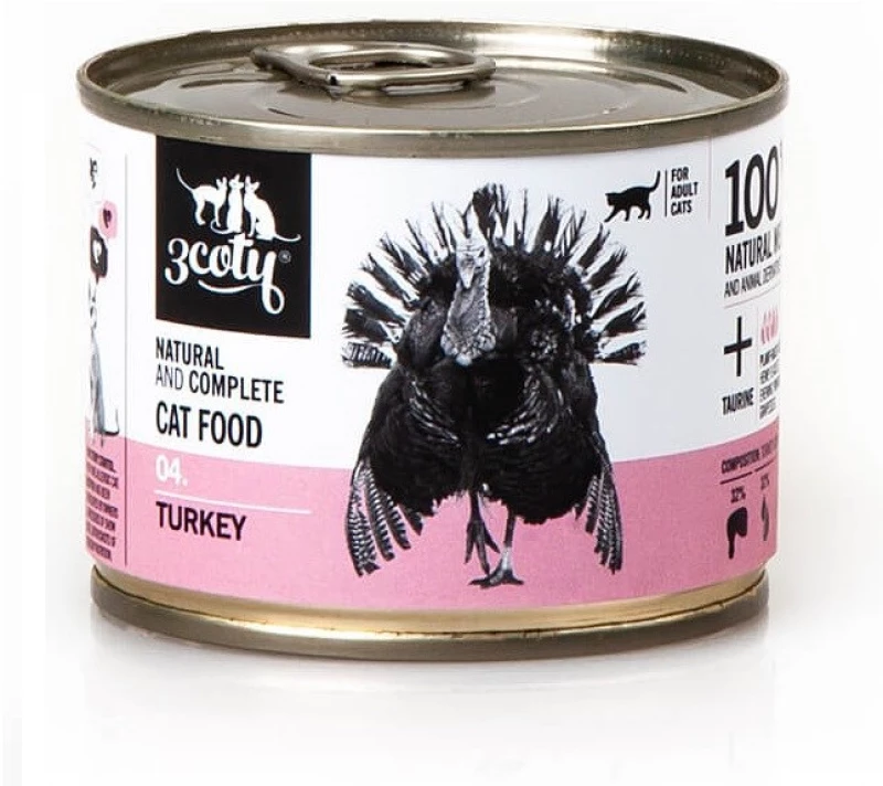 3COTY 04 Turkey - wet cat food - 180g